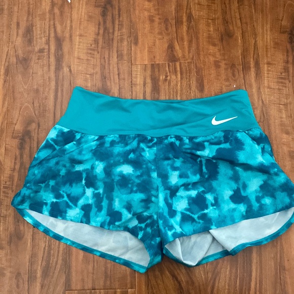 Nike Pants - Nike Women's Athletic Shorts Size L Turquoise Blue Pull On Polyester BlendNike